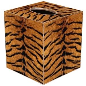 Marye-Kelley Tiger Stripe Tissue Box Cover New